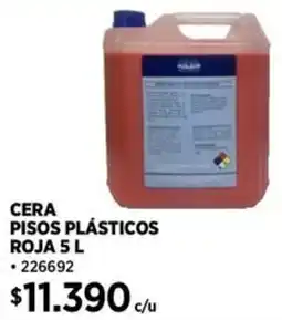 Construmart Cera pisos plásticos roja oferta