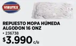 Construmart Virutex repuesto mopa húmeda algodon 16 onz oferta