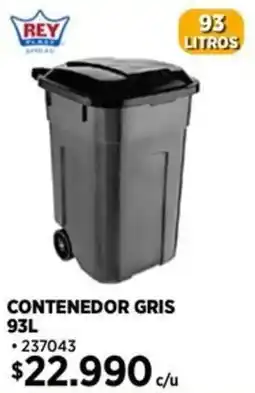 Construmart Contenedor gris 93 L oferta