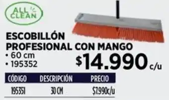 Construmart All clean escobillón profesional con mango oferta
