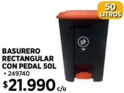 Construmart Basurero rectangular con pedal oferta