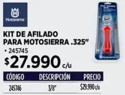 Construmart Husqvarna kit de afilado para motosierra 325" oferta