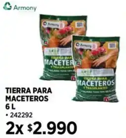 Construmart Armony tierra para maceteros oferta