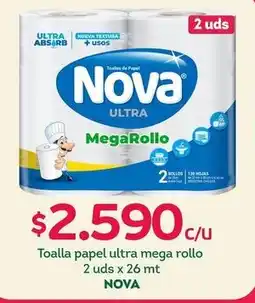 Tottus Nova toalla papel ultra mega rollo oferta