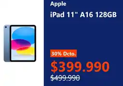 Entel Apple iPad 11" A16 oferta
