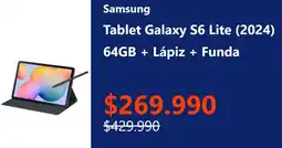 Entel Samsung tablet galaxy S6 lite oferta