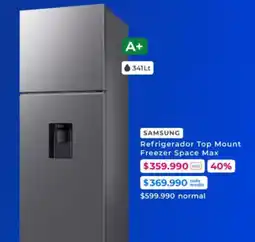 Foster SAMSUNG Refrigerador Top Mount Freezer Space Max oferta