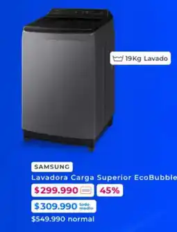 Foster SAMSUNG Lavadora Carga Superior EcoBubble oferta
