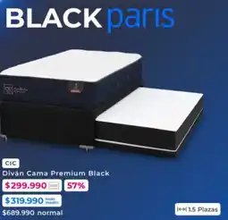 Foster CIC Diván Cama Premium Black oferta