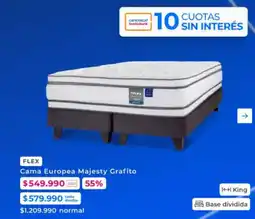 Foster FLEX Cama Europea Majesty Grafito oferta