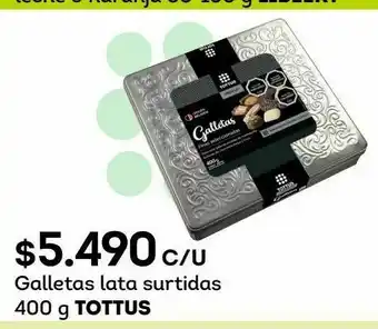 Tottus Galletas lata surtidas 400 g tottus oferta