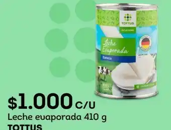 Tottus Leche evaporada 410 g tottus oferta