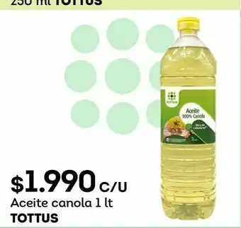 Tottus Aceite canola 1 lt tottus oferta