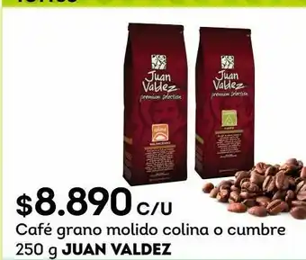 Café grano molido colina o cumbre 250 g juan valdez