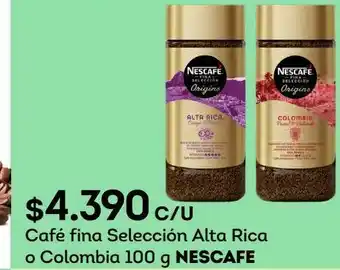 Tottus Café fina selección alta rica o colombia 100 g nescafe oferta