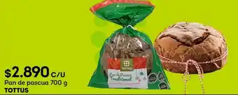 Tottus Pan de pascua 700 g tottus oferta