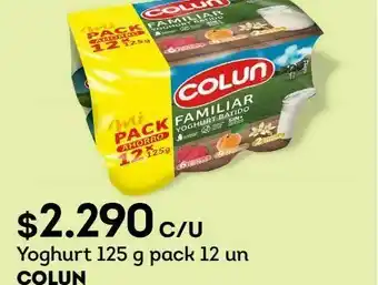 Tottus Yoghurt 125 g pack 12 un colun oferta