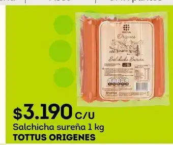 Tottus Salchicha sureña 1 kg tottus origenes oferta
