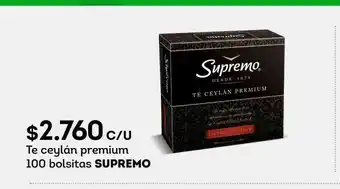 Tottus Té ceylan premium 100 bolsitas supremo oferta