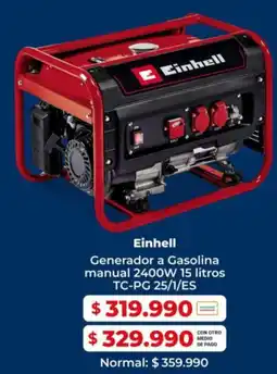 Easy Einhell generador a gasolina manual oferta