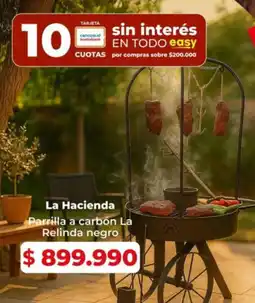 Easy La hacienda parrilla a carbón la relinda negro oferta
