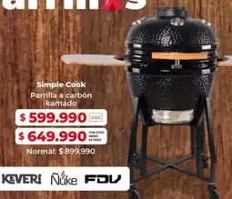 Easy Simple cook parrilla a carbón kamado oferta