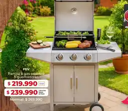 Easy Fdv parrilla a gas essence 3 quemadores oferta