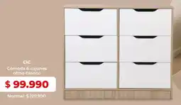 Easy Cic cómoda 6 cajones olmo-blanco oferta