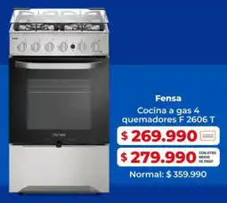 Easy Fensa cocina a gas 4 quemadores oferta