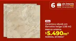 Easy Allpa Cerámica 46x46 cm Barcelos beige oferta