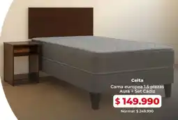 Easy Celta cama europea aura + set cádiz oferta