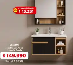 Easy Vessanti mueble vanitorio + espejo freda oferta