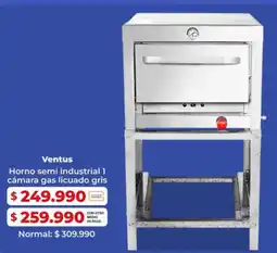 Easy Ventus horno semi industrial 1 cámara gas licuado gris oferta