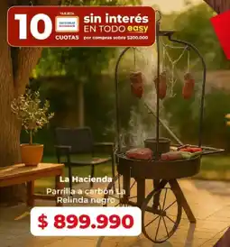 Easy La hacienda parrilla a carbon la relinda negro oferta