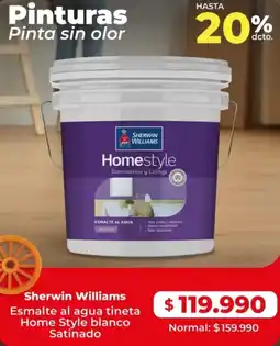 Easy Sherwin williams esmalte al agua tineta home style blanco satinado oferta