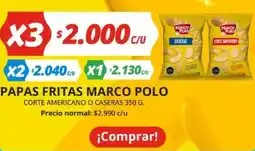 Unimarc Papas fritas marco polo corte americano o caseras oferta