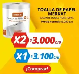 Unimarc Merkat toalla de papel oferta