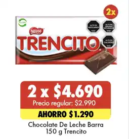 Super Bodega a Cuenta Chocolate De Leche Barra oferta