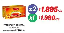 Mayorista 10 Impra té pure ceylan oferta