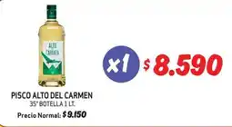 Mayorista 10 Alto del Carmen pisco oferta
