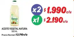 Mayorista 10 Natura aceite vegetal oferta