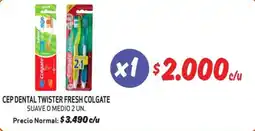 Mayorista 10 Colgate twister fresh cepillo dental oferta
