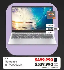Abcdin HP Notebook 15-FC0022LA oferta
