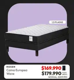 Abcdin ROSEN Cama Europea Wave oferta