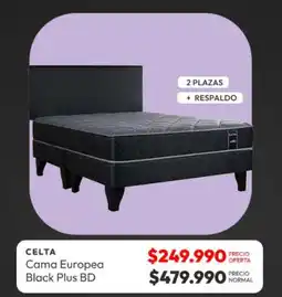Abcdin CELTA Cama Europea Black Plus BD oferta