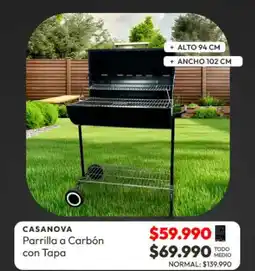 Abcdin CASANOVA Parrilla a Carbón con Tapa oferta