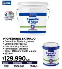 Construmart Esmalte al agua profesional satinado oferta
