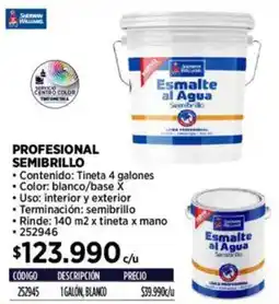 Construmart Esmalte al agua profesional semibrillo oferta