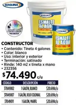 Construmart Soquina constructor oferta