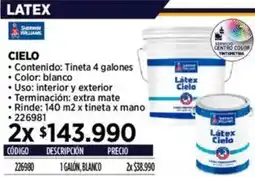 Construmart Cielo látex oferta
